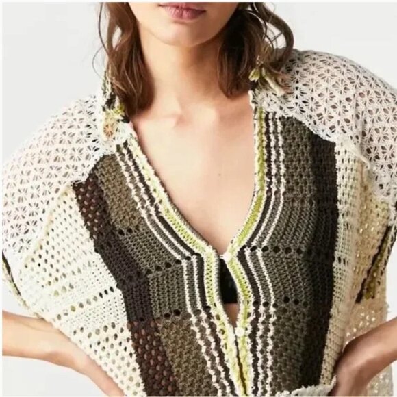 NWT Free People Kelly Crochet Maxi Swim Cover Up Beach Summer Medium JB - Picture 3 of 10